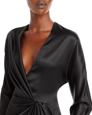 Cushnie Silk Draped Asymmetric Dress | Bloomingdale's Women