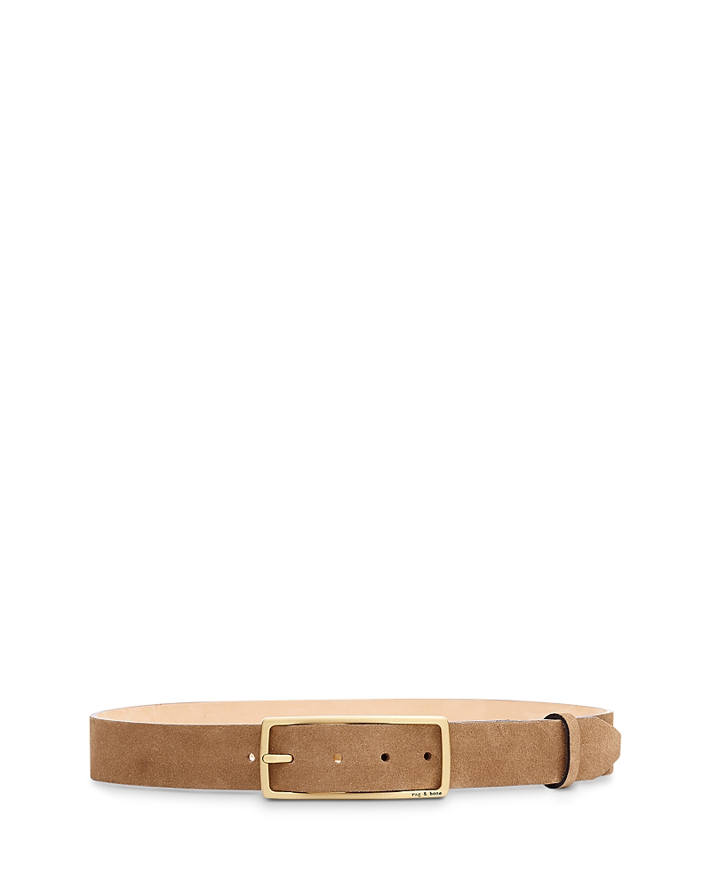 Rag & Bone Baby Boyfriend Suede Belt In Camel