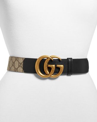Gucci Women's Double G Buckle GG Supreme Belt | Bloomingdale's