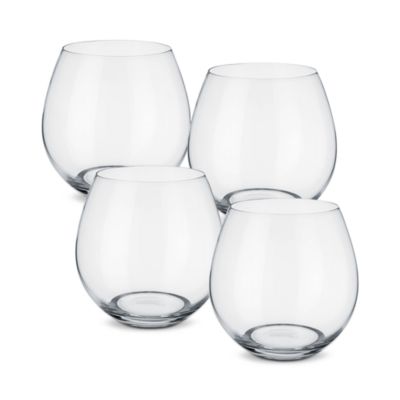 Entree Juice/Red Wine Stemless Glasses, Set of 4