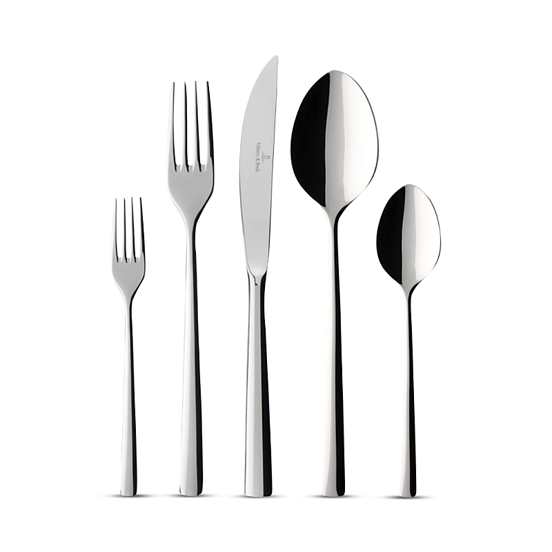 Villeroy & Boch Piemont 40 Piece Flatware Set In Silver
