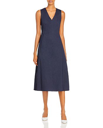 Theory Seamed V Neck Dress | Bloomingdale's