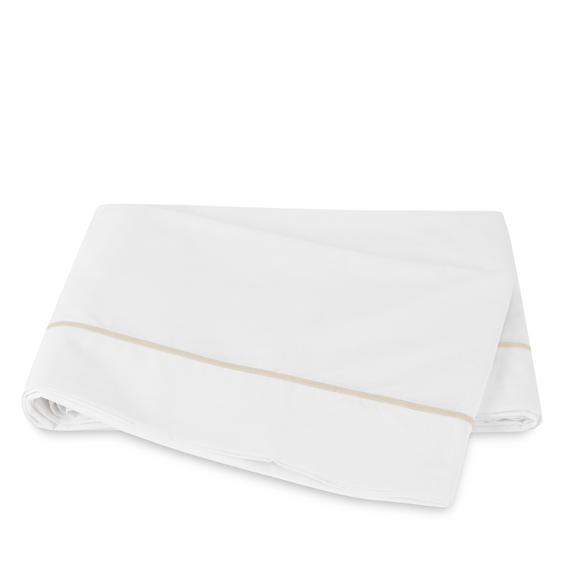 Matouk Bergamo Flat Sheet, King In Truffle