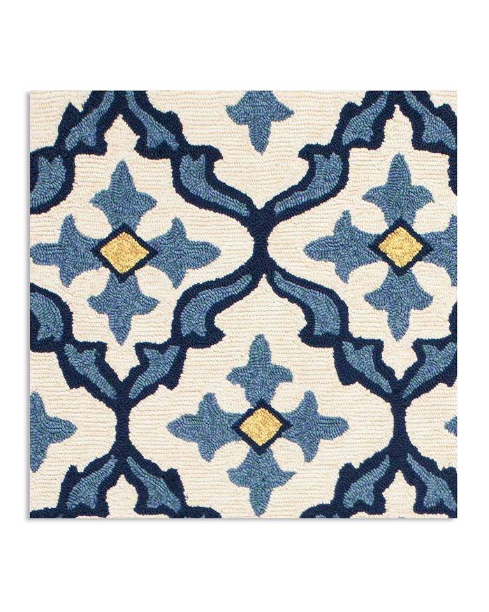 Shop Kas Harbor Mosaic Area Rug, 7'6 X 9'6 In Ivory/blue