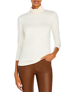 L Agence L'agence Aja Turtleneck Top In Vintage White