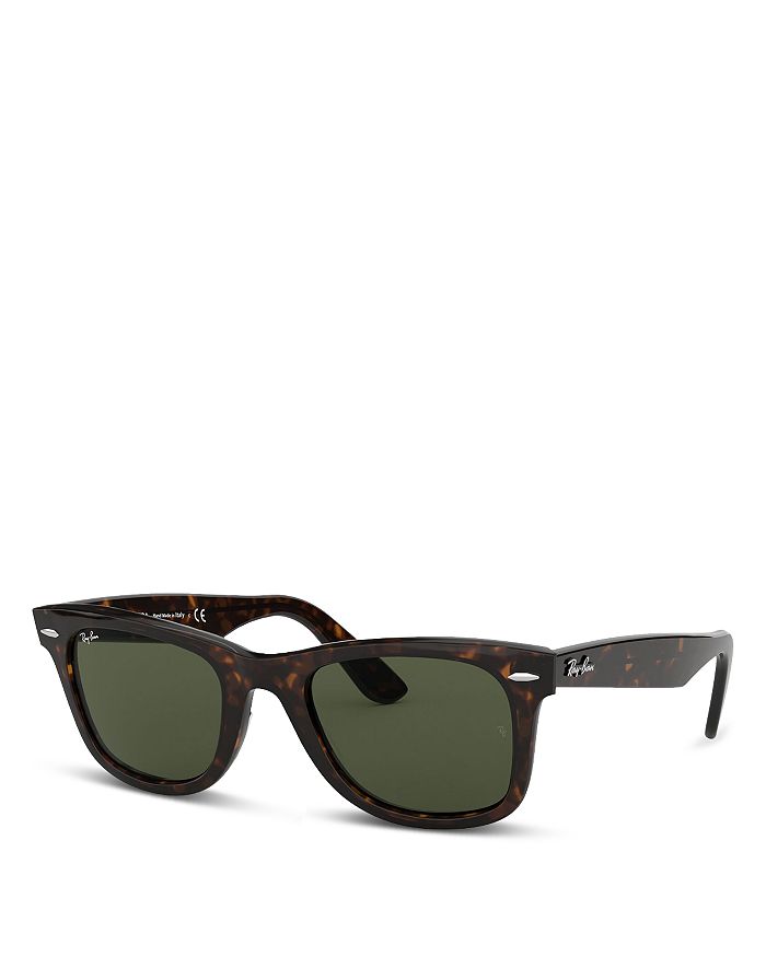 Ray Ban Ray-ban Wayfarer Classic Sunglasses, 55mm In Tortoise/crystal Green