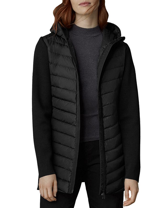 Canada Goose Hybridge Hooded Down Coat In Black | ModeSens