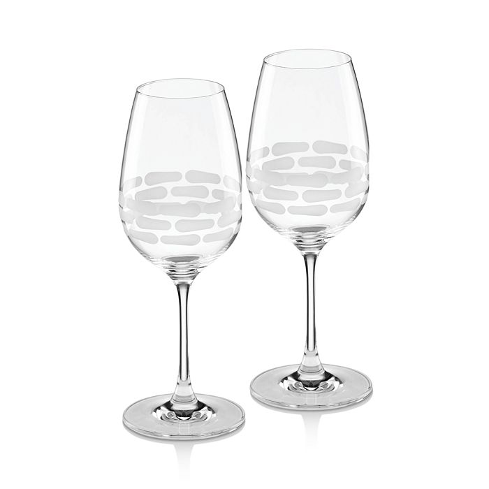 Shop Michael Wainwright Truro White Wine Glass Set Of 2 In Clear/white