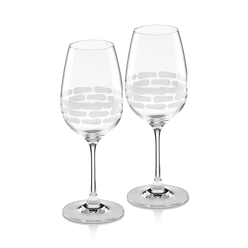 Michael Wainwright Truro Clear 2-piece White Wine Glass Set In Clear/white