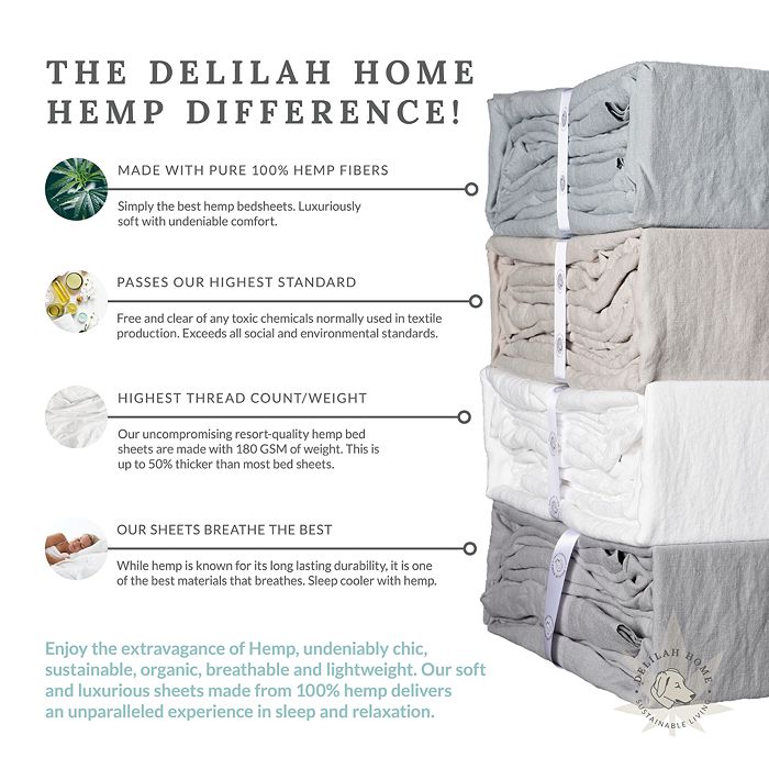 Shop Delilah Home Hemp Sheet Set, Twin Xl In White