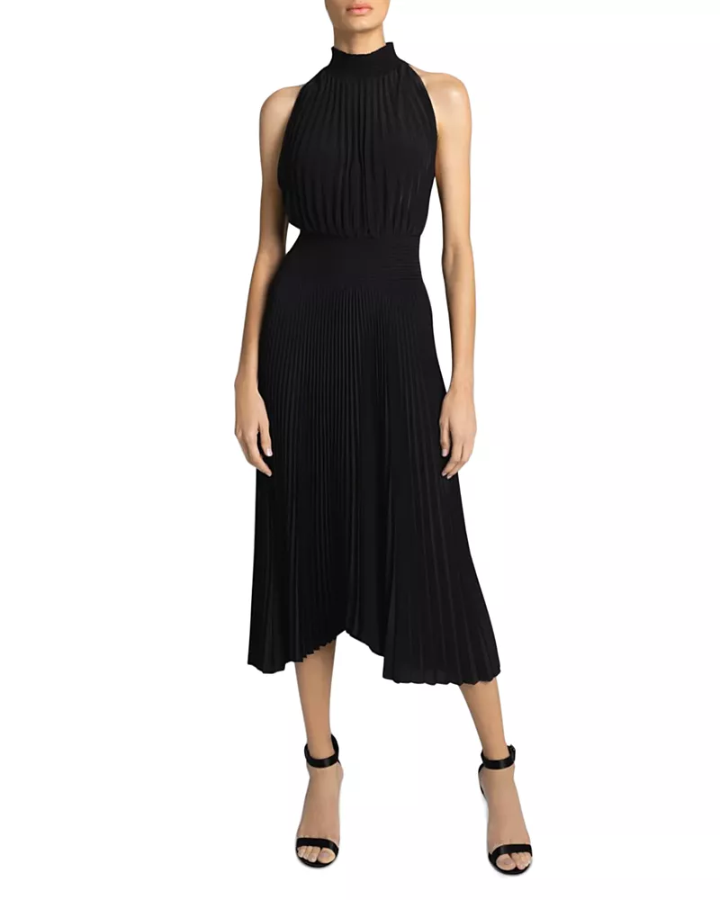 A. l.c. Renzo Pleated Midi Dress