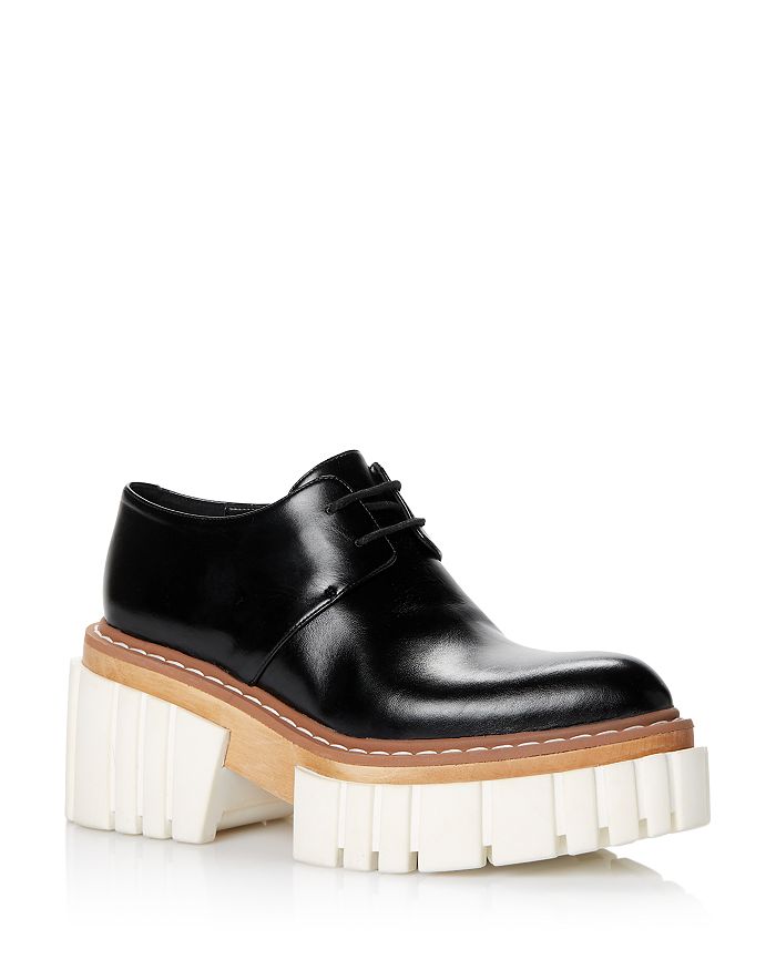 Stella Mccartney Emilie Vegetarian Leather Platform Brogues In Vintage