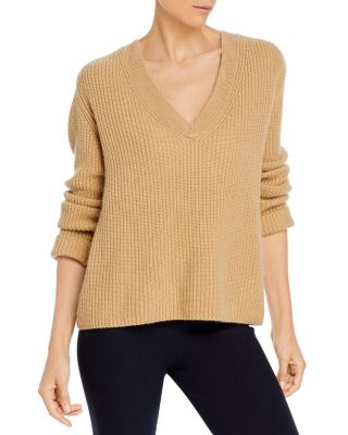 Vince Shaker Rib V Neck Cashmere Sweater Bloomingdale s