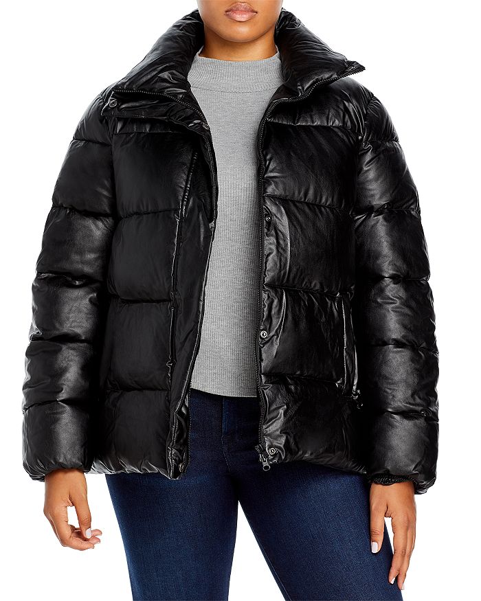 Unreal Fur Plus Size Major Tom Puffer Jacket In Black