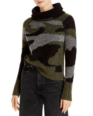 camo turtleneck sweater