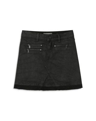 cheap black denim skirt