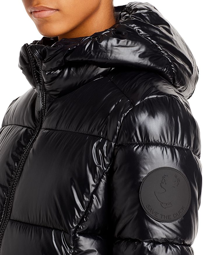 Shop Save The Duck Ines Hooded Puffer Coat In Black