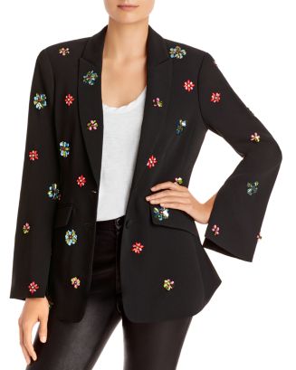 Cinq à Sept Cheyenne Embellished Floral Blazer | Bloomingdale's