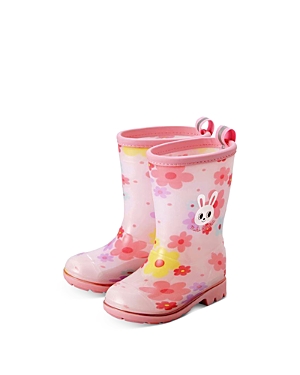 Miki House Girls' Flower Print Rain Boots Toddler