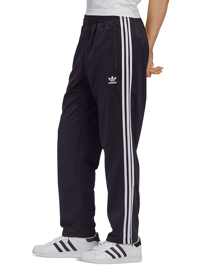 Adidas Womens Small Black & White Tapered Leg Track Pants Zip Pockets 
