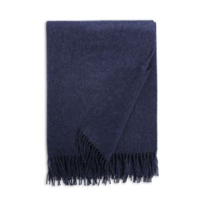 100 Cashmere Throw In Blue