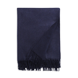Amicale 100% Cashmere Throw In Navy