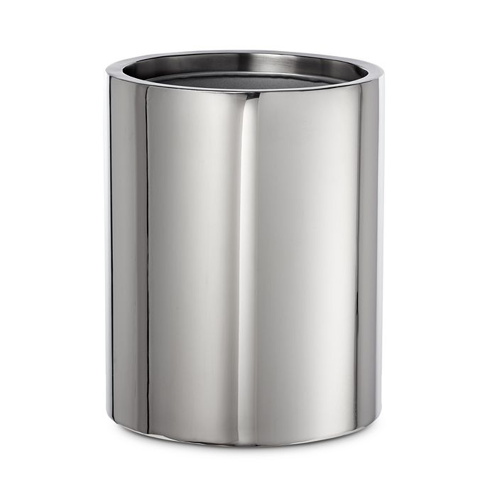 Roselli Modern Round Wastebasket In Silver
