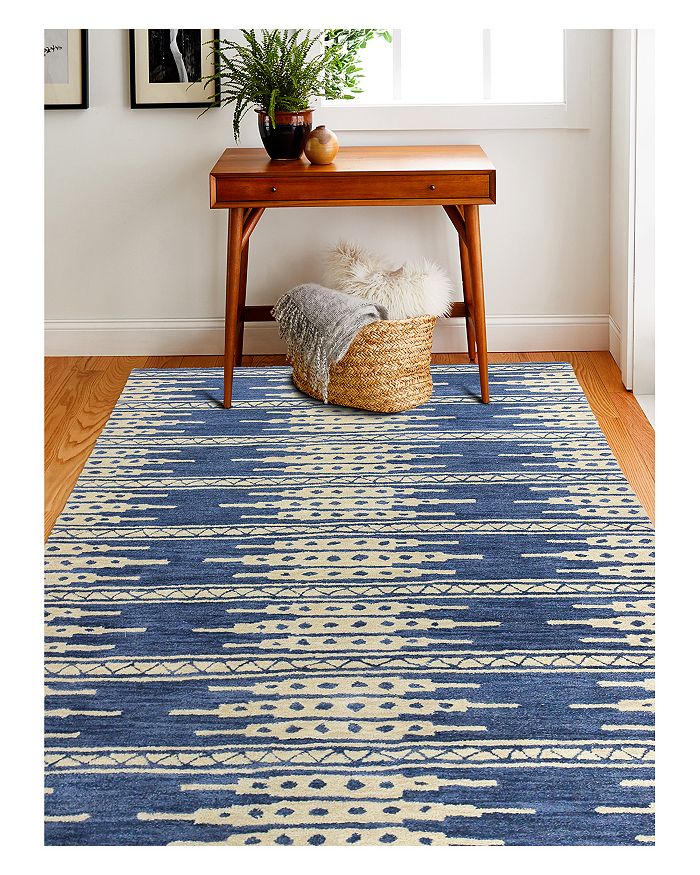 Shop Bashian Chelsea S185-st281 Area Rug, 3'6 X 5'6 In Azure