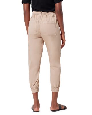 white khaki joggers