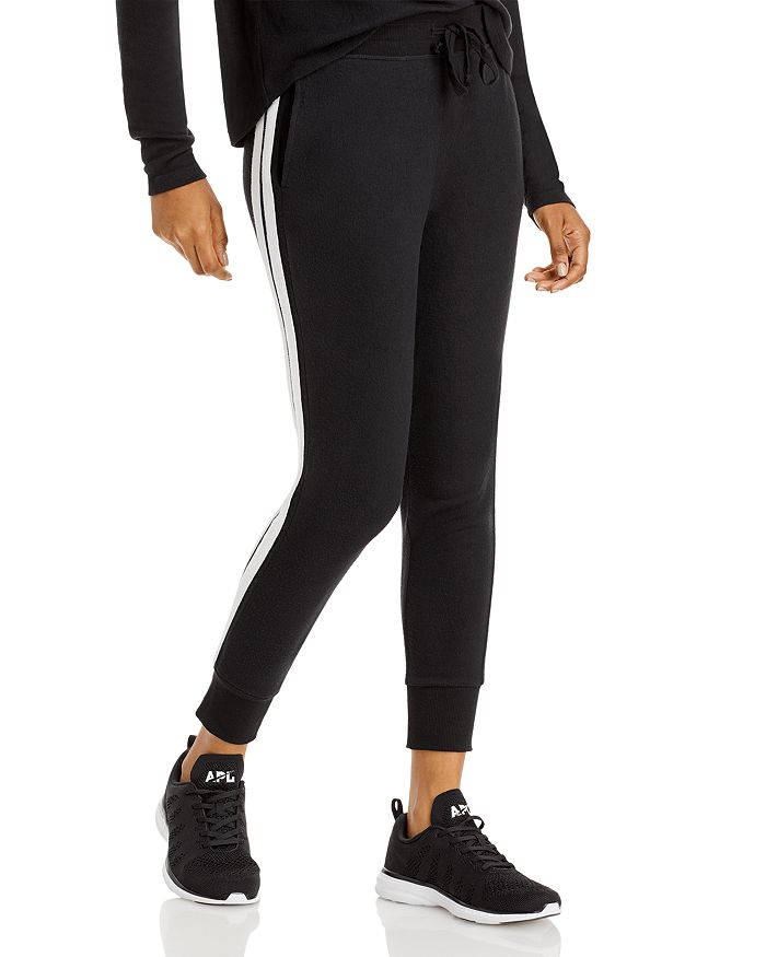 Aqua Athletic Side Stripe Knit Sweatpants - 100% Exclusive In Black