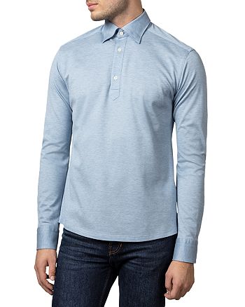 Eton Contemporary Fit Blue Long Sleeved Polo Shirt | Bloomingdale's
