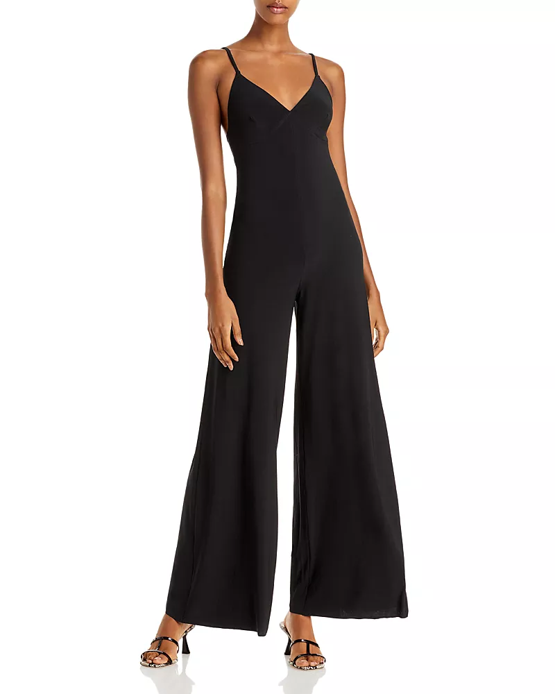 Norma Kamali Slip Wide Leg Jumpsuit