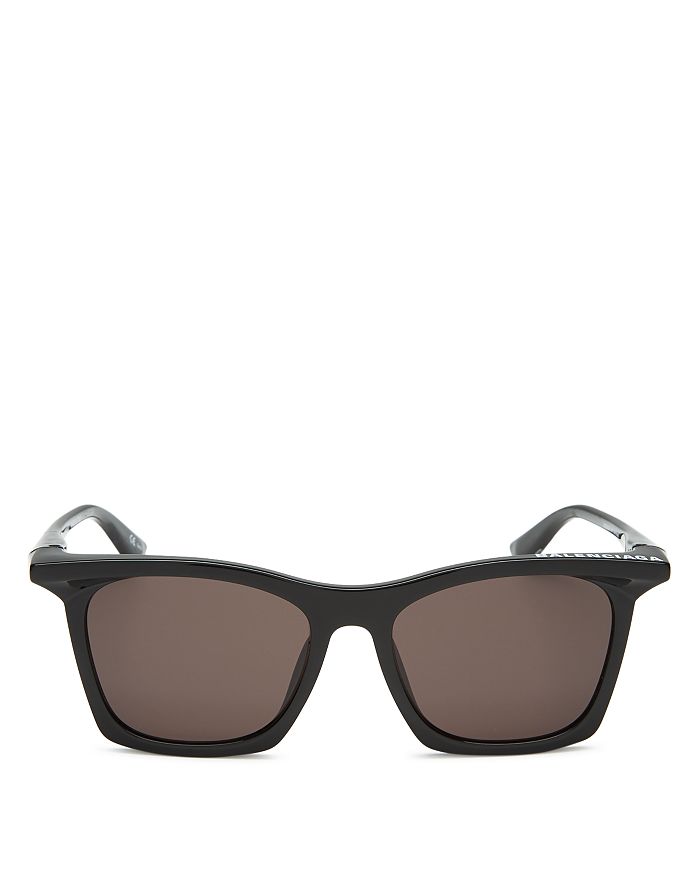 Balenciaga Unisex Square Sunglasses, 54mm In Shiny Black