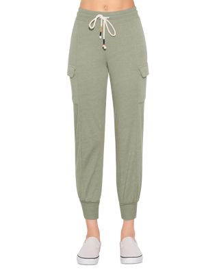 green cargo sweatpants