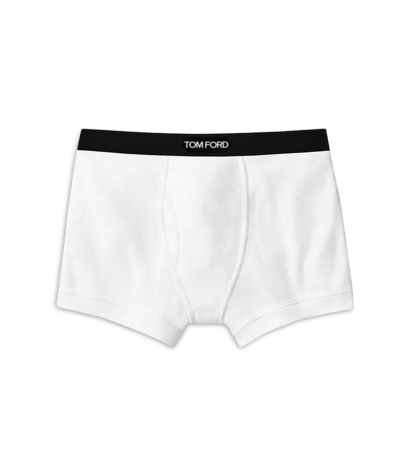 Tom Ford White Cotton Boxer With Logo