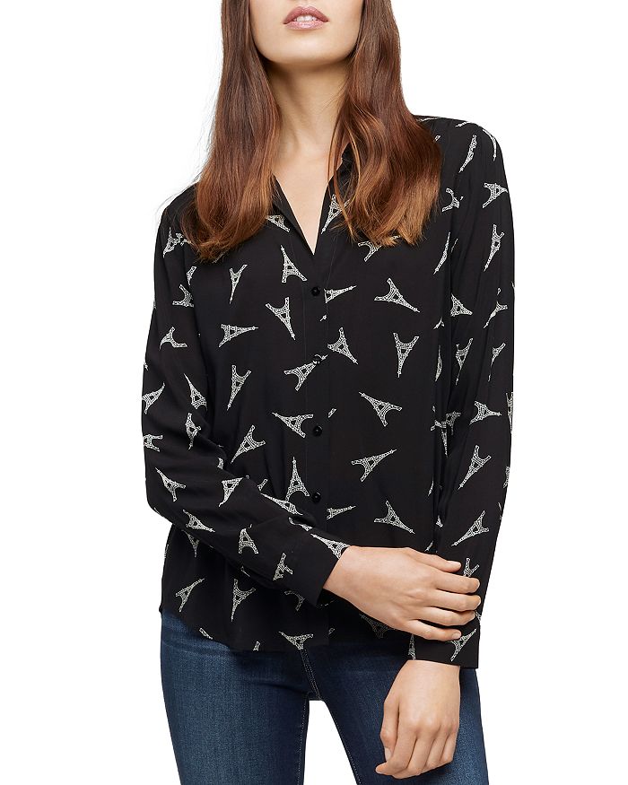 L AGENCE L'AGENCE HOLLY PRINTED BLOUSE,40223ECD