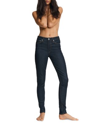 Pantalon En Cuir Skinny Rag & Bone Nina - Taille Haute Vert Armée 30x27, Neuf Avec étiquette