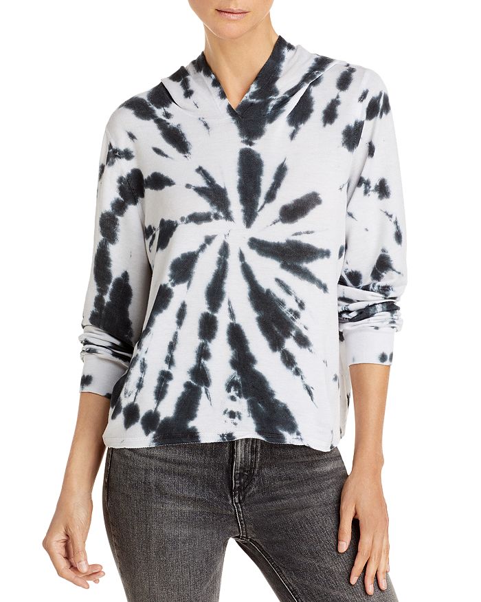 Aqua Tie-dye Hooded Sweatshirt - 100% Exclusive In Black/white