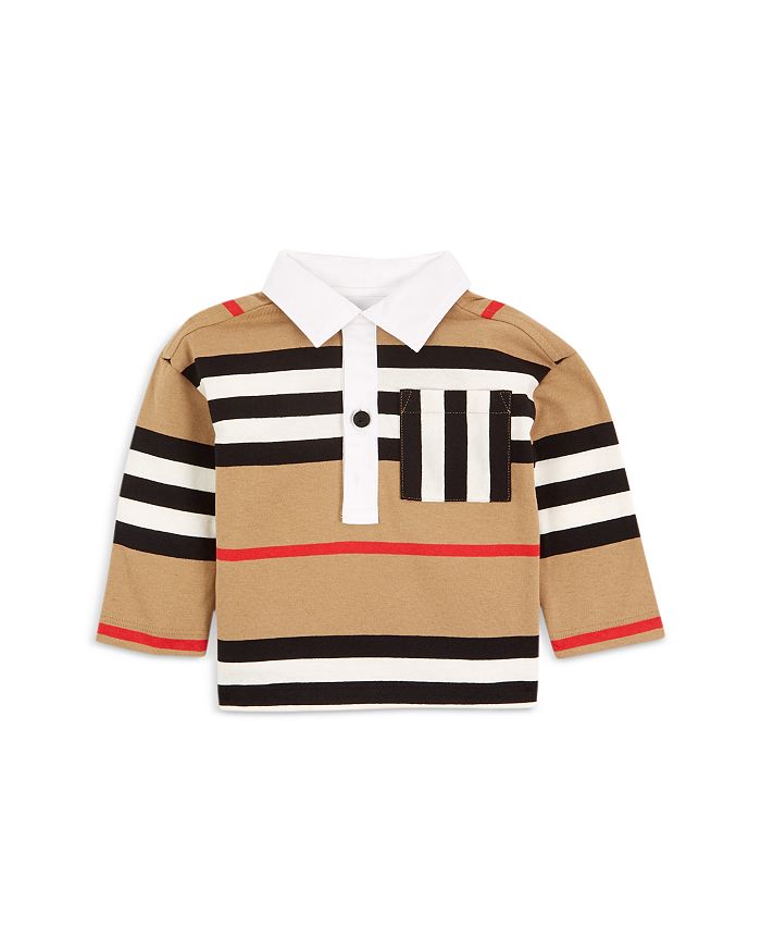 BURBERRY BOYS' CUTHBERT ICON STRIPE RUGBY SHIRT - BABY,8030064