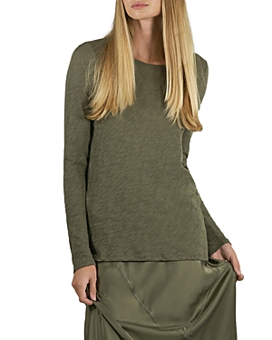 Shop Atm Anthony Thomas Melillo Destroyed Long-sleeve Tee In Army