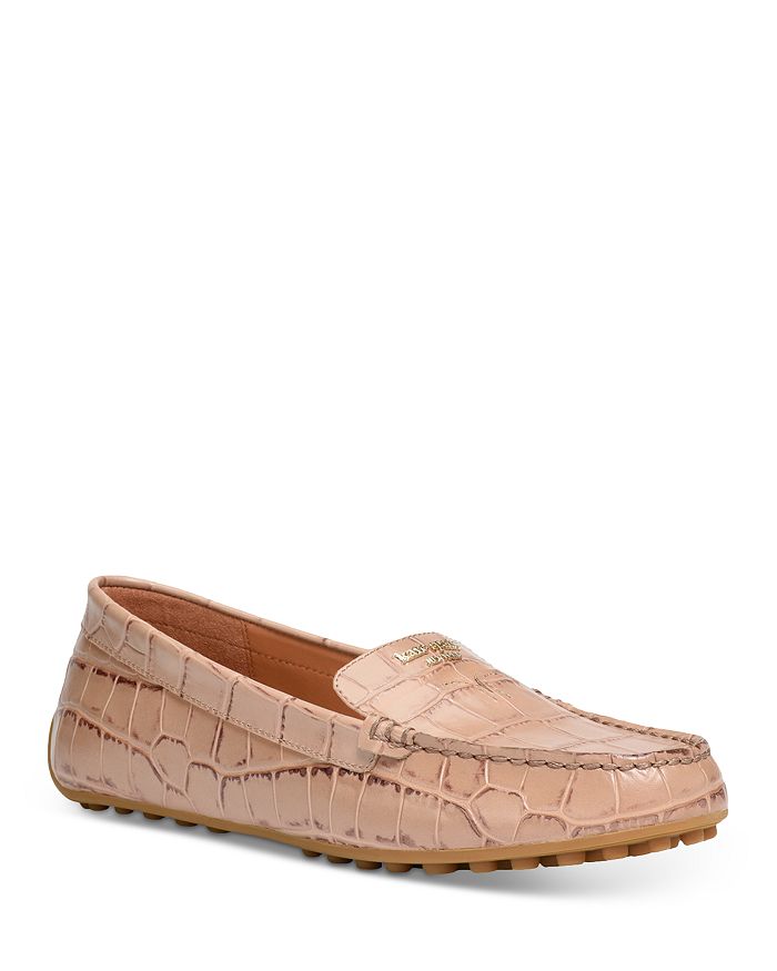 Kate Spade New York Women's Deck Embossed Leather Moccasins In Latte
