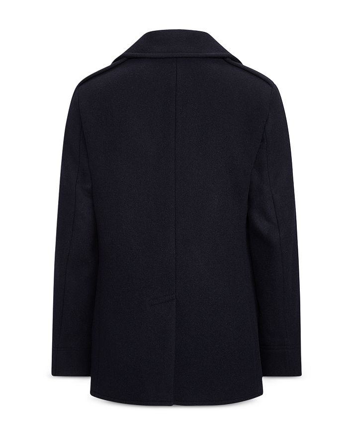 Polo Ralph Lauren Melton Wool Blend Peacoat In Navy