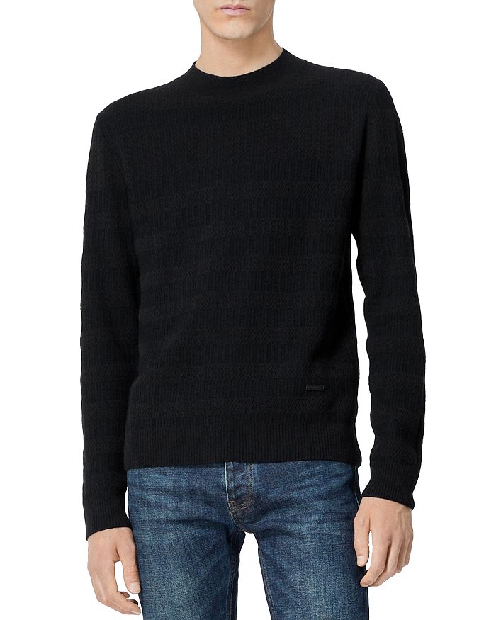 The Kooples Wool Blend Sweater In Black