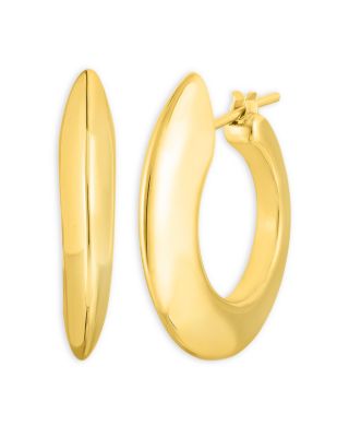 Roberto Coin 18K Yellow Gold Oro Classic Edged Hoop Earrings