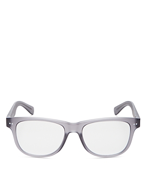 Look Optic Unisex Sullivan Rectangular Blue Light Glasses, 52mm In Gray/clear