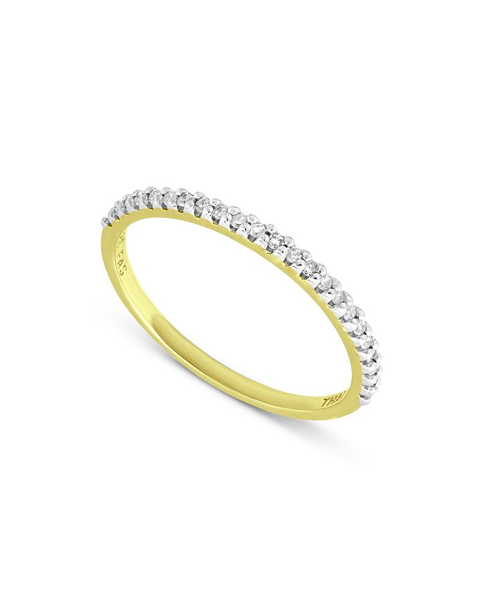 Bloomingdale's Marc & Marcella Diamond Band Ring In 18k Gold Plated Sterling Silver, 0.12 Ct. T.w. - 100% Exclusive In White