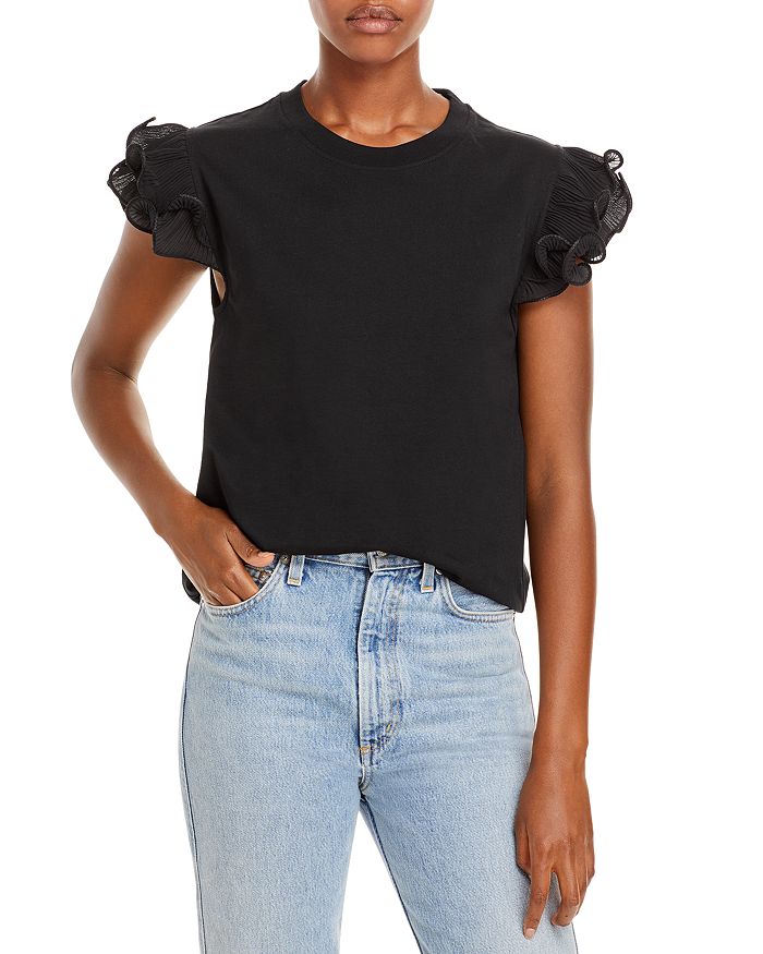 SEE BY CHLOÉ SEE BY CHLOE FRILLY T-SHIRT,S20AJH45081