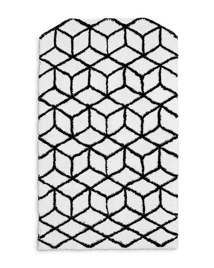 Abyss Max Geometric Bath Rug - 100% Exclusive In Ivory/black