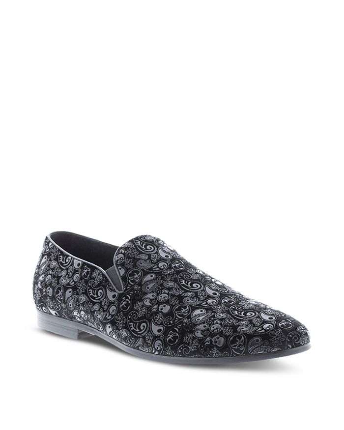 Robert Graham Men's Rodin Paisley Slip On Dress Shoes In Black