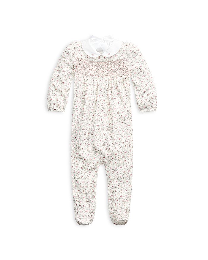 Ralph Lauren Girls' Floral Print Footed Cotton Coverall - Baby ...